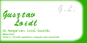gusztav loidl business card